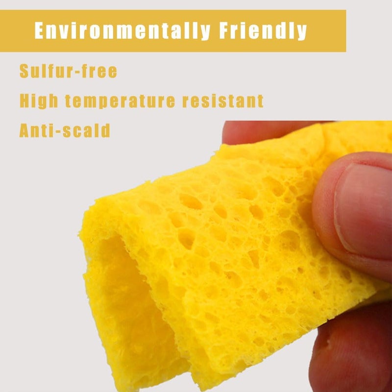 koofull 20Pcs Soldering Sponge 50x35mm Square, Replacement Solder Welding Iron Cleaning Pads Sponge (Thickened) - Image 5